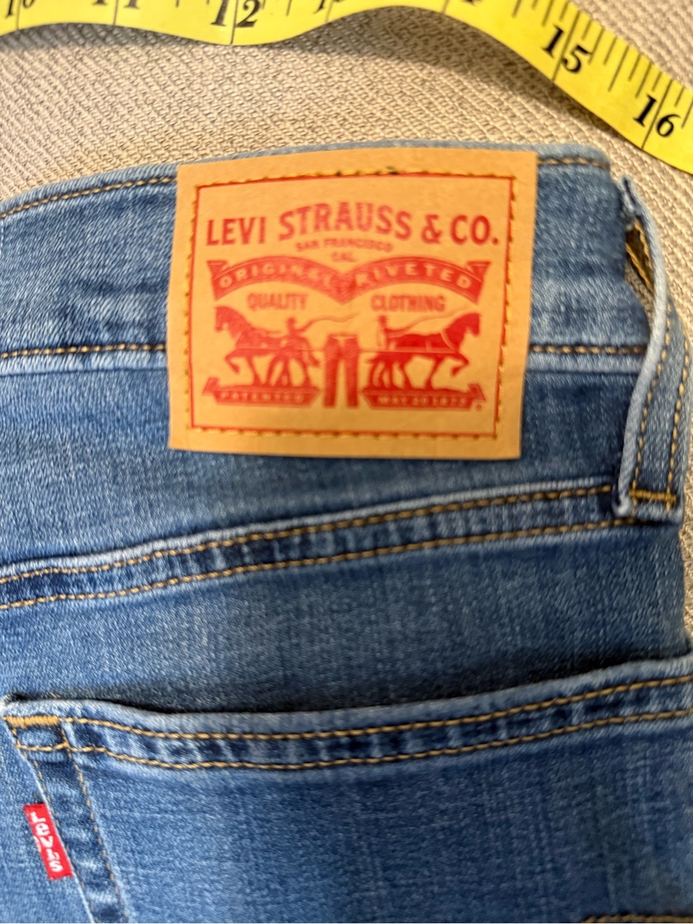 Levi's Boyfriend Jeans in Classic Blue Wash